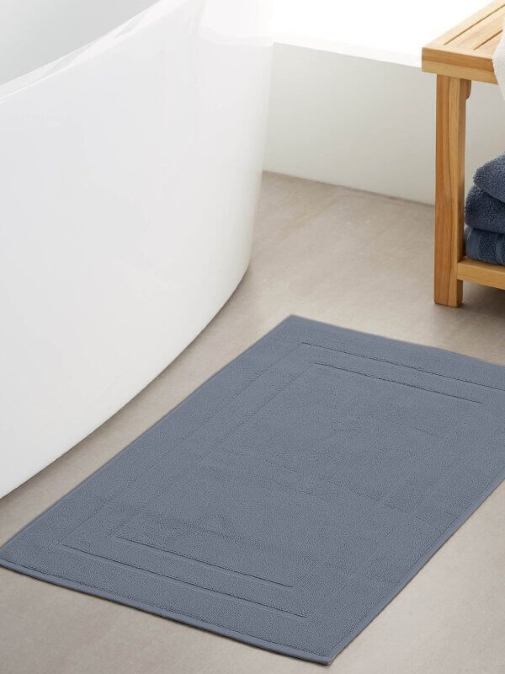 Πατάκι Μπάνιου Ξενοδοχείου Γκρι Βαμβακερό 700gsm 50x75 | Γαρύφαλλο - Λευκά Είδη